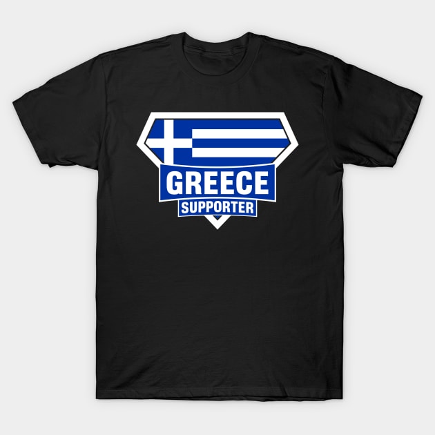 Greece Super Flag Supporter T-Shirt by ASUPERSTORE